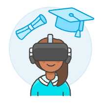 Vr Education 5 Illustration from UX Colors Set