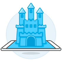 Hologram Castle Illustration from UX Colors Set