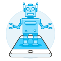 Hologram Robot 2 Illustration from UX Colors Set