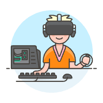 Vr Gaming 1 1 Illustration from UX Colors Set
