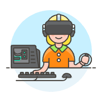 Vr Gaming 1 4 Illustration from UX Colors Set