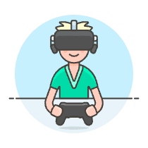 Vr Gaming 2 1 Illustration from UX Colors Set