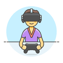 Vr Gaming 2 3 Illustration from UX Colors Set