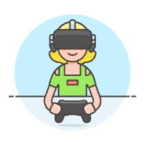 Vr Gaming 2 4 Illustration from UX Colors Set