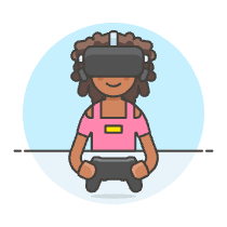 Vr Gaming 2 5 Illustration from UX Colors Set