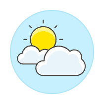 Cloudy Sun Illustration from UX Colors Set