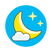 Night Moon Illustration from UX Colors Set