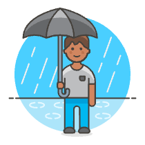 Raining 3 Illustration from UX Colors Set