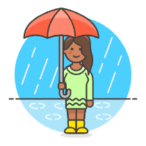Raining 4 Illustration from UX Colors Set