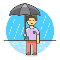 Raining 5 Illustration from UX Colors Set