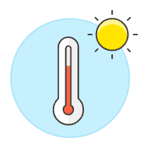 Thermometer Temperature Illustration from UX Colors Set