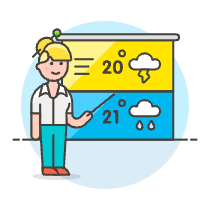 Weather Forecast Reporter 1 Illustration from UX Colors Set