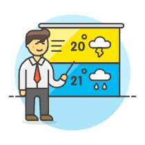 Weather Forecast Reporter 3 Illustration from UX Colors Set