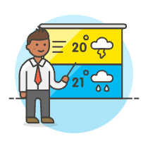 Weather Forecast Reporter 4 Illustration from UX Colors Set