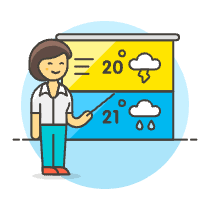Weather Forecast Reporter 5 Illustration from UX Colors Set