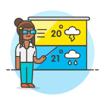 Weather Forecast Reporter 6 Illustration from UX Colors Set