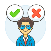 Employee Decision 2 Illustration from UX Colors Set