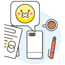 Phone Silence Illustration from UX Colors Set