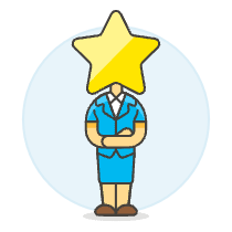 Manager Star 5 Illustration from UX Colors Set