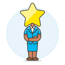 Manager Star 6 Illustration from UX Colors Set