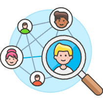 Searching Network Illustration from UX Colors Set
