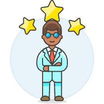 Three Star Employee 3 Illustration from UX Colors Set