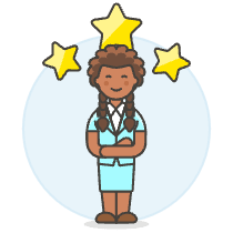 Three Star Employee 5 Illustration from UX Colors Set