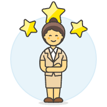 Three Star Employee 6 Illustration from UX Colors Set