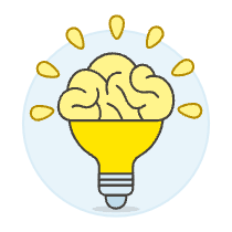 Lightbulb Brain 1 Illustration from UX Colors Set