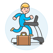 Intrinsic Treadmill 1 Illustration from UX Colors Set