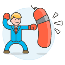 Motivation Punching Bag 1 Illustration from UX Colors Set
