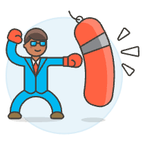Motivation Punching Bag 2 Illustration from UX Colors Set