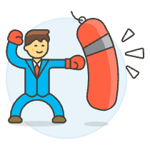 Motivation Punching Bag 3 Illustration from UX Colors Set