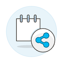 Note Share Cog Illustration from UX Colors Set