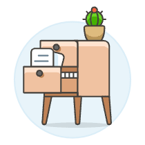 File Drawer 4 Illustration from UX Colors Set