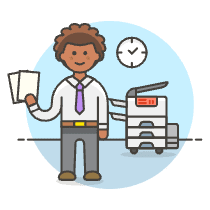 Photocopy Employee 3 Illustration from UX Colors Set