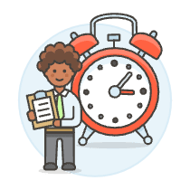 Work Alarm 3 Illustration from UX Colors Set