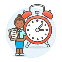 Work Alarm 5 Illustration from UX Colors Set