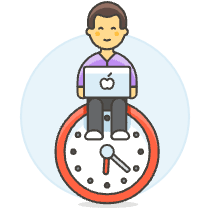 Work Clock 1 Illustration from UX Colors Set