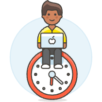 Work Clock 2 Illustration from UX Colors Set