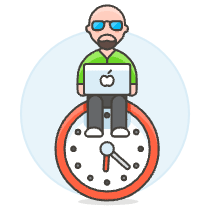 Work Clock 3 Illustration from UX Colors Set