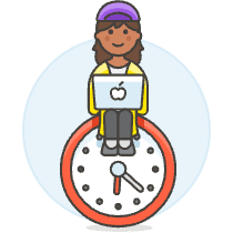 Work Clock 5 Illustration from UX Colors Set