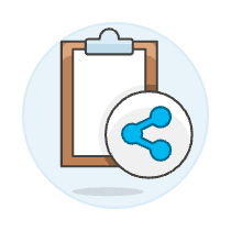 Clipboard Share Illustration from UX Colors Set