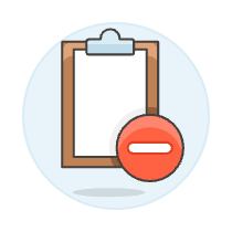 Clipboard Subtract Illustration from UX Colors Set