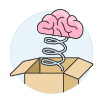 Bouncing Brain Box Illustration from UX Colors Set