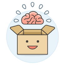 Happy Box Brain Illustration from UX Colors Set