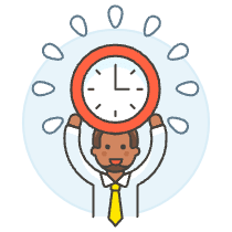 Energized Employee 3 Illustration from UX Colors Set