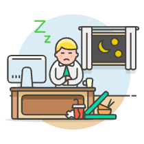 Overtime Sleep 1 Illustration from UX Colors Set