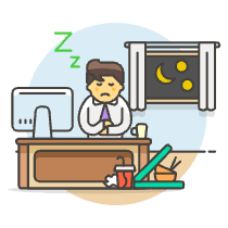 Overtime Sleep 3 Illustration from UX Colors Set
