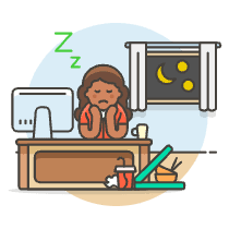Overtime Sleep 5 Illustration from UX Colors Set